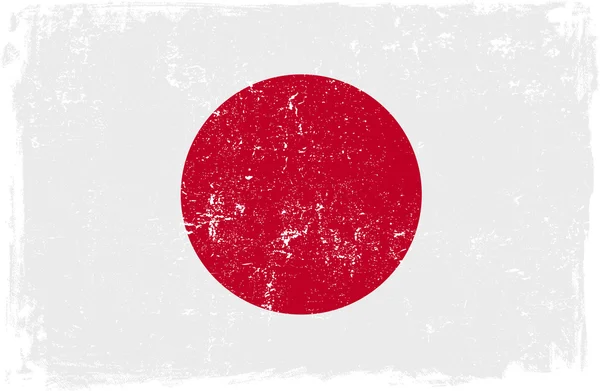 Giappone Bandiera vettoriale su bianco — Vettoriale Stock