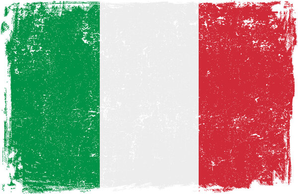 Italy Vector Flag on White