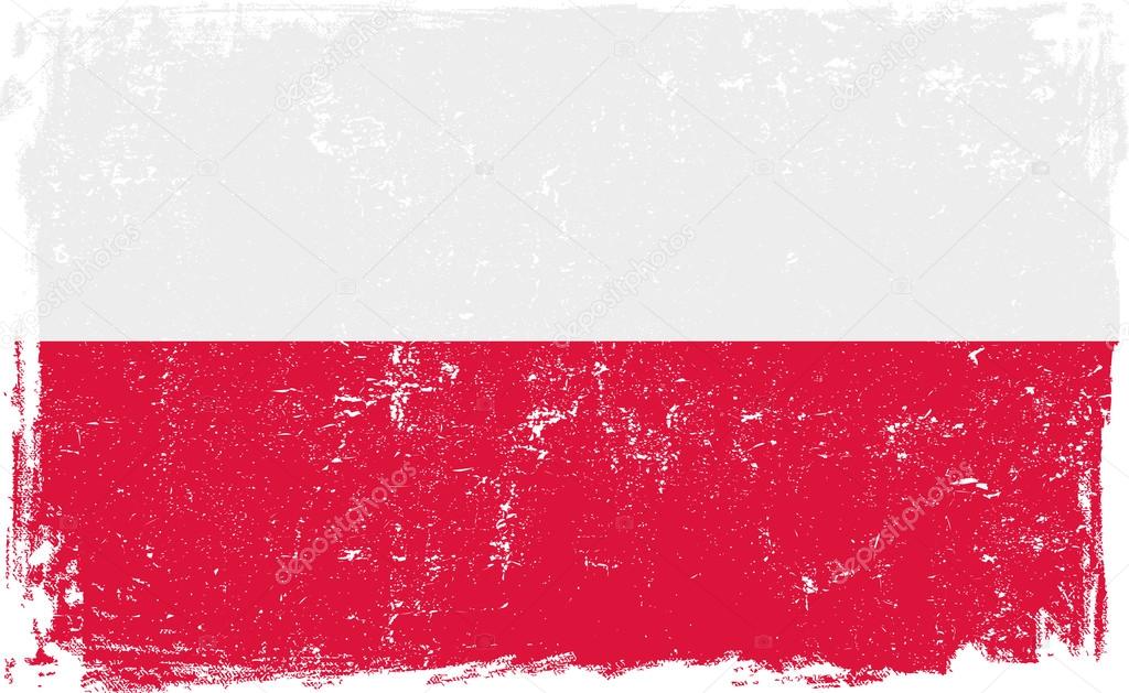 Poland Vector Flag on White