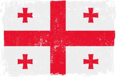 Georgia vektör bayrak beyaz