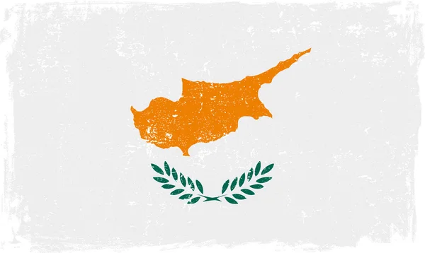 Векторный флаг Кипра на белом — стоковый вектор