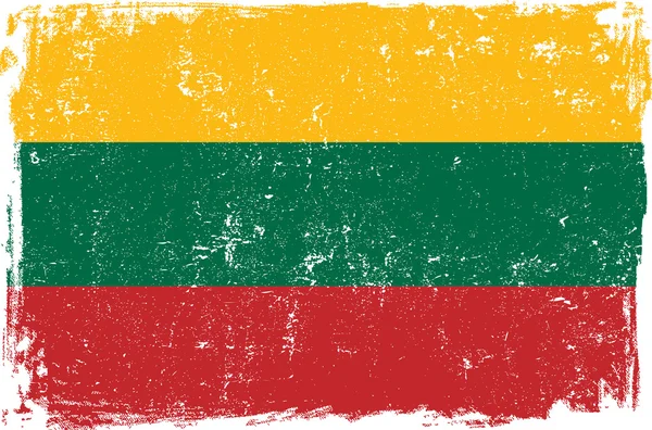 Lituanie Drapeau vectoriel sur blanc — Image vectorielle