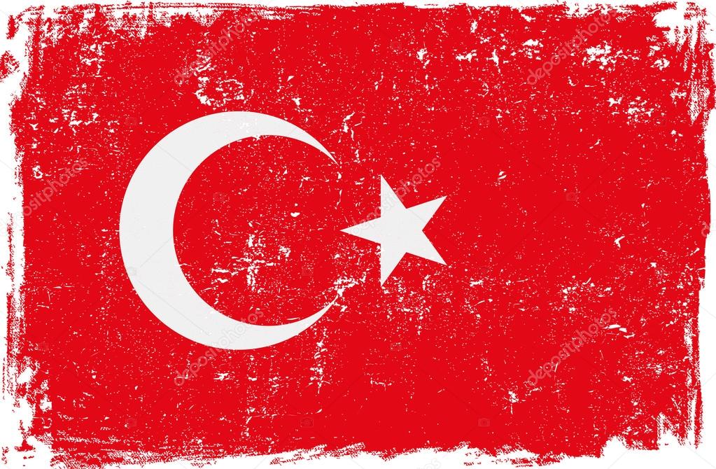 Turkey Vector Flag on White