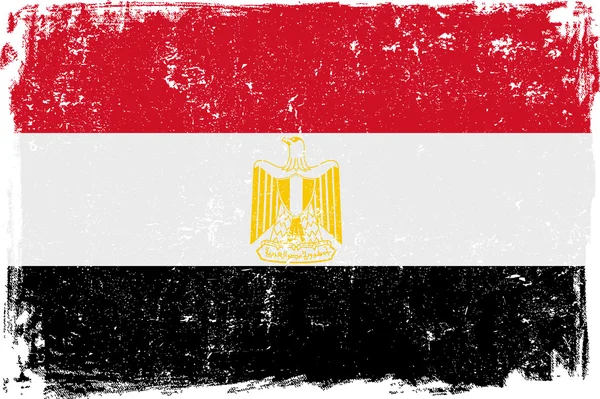 Векторный флаг Египта на белом — стоковый вектор
