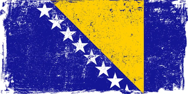 Векторний прапор Боснії та Герцеговині на білому — стоковий вектор
