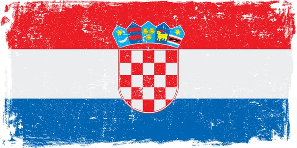 Croatia Vector Flag on White — Stock Vector