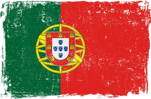 Bandera vectorial de Portugal en blanco — Vector de stock