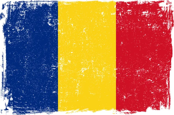 罗马尼亚矢量标志白色 — 图库矢量图片