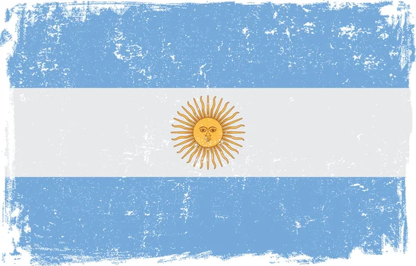 Argentina Vector Flag on White — Stock Vector