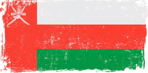 Oman vektor flagga på vit — Stock vektor