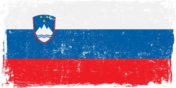 Slovenia Vector Flag on White — Stock Vector