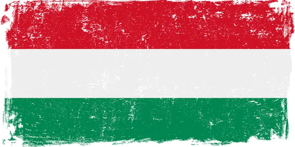 Hongrie Drapeau vectoriel sur blanc — Image vectorielle