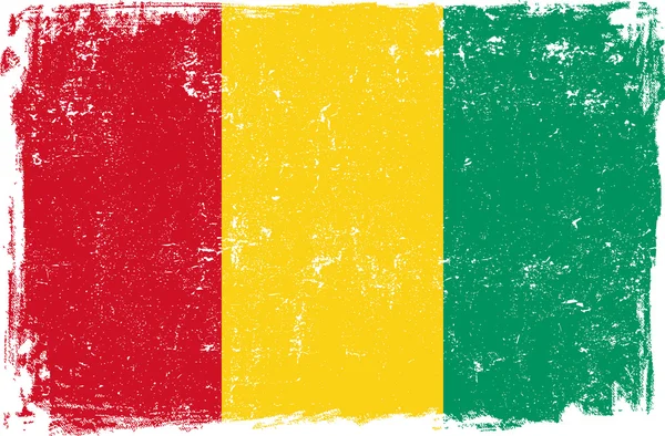 Bandera vectorial de Guinea en blanco — Vector de stock