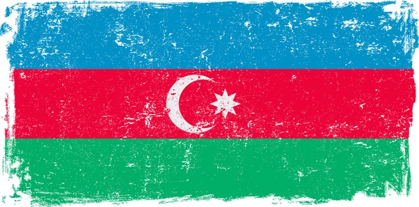 Azerbaijan Bandiera vettoriale su bianco — Vettoriale Stock