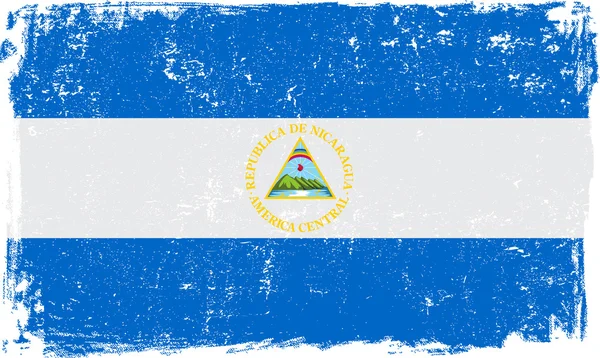 Bandera vectorial de Nicaragua en blanco — Archivo Imágenes Vectoriales