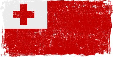 Tonga vektör bayrak beyaz