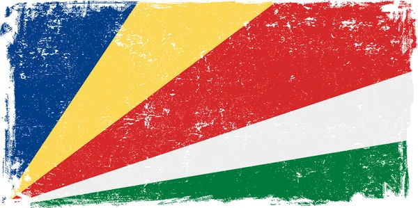 Bandera vectorial de Seychelles en blanco — Archivo Imágenes Vectoriales