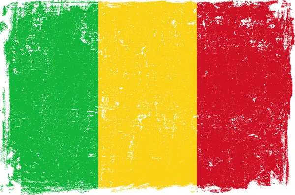 Drapeau vectoriel Mali sur blanc — Image vectorielle