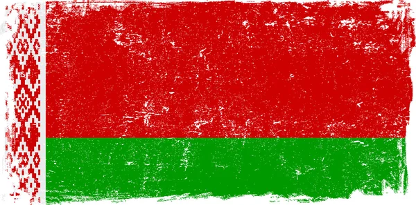 Векторный флаг Белоруссии на белом — стоковый вектор