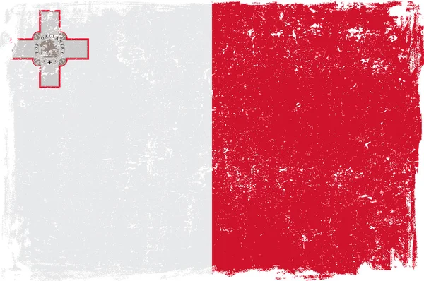 Flaga wektor Malta na białym — Wektor stockowy