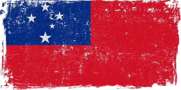 Bandera vectorial de Samoa en blanco — Archivo Imágenes Vectoriales