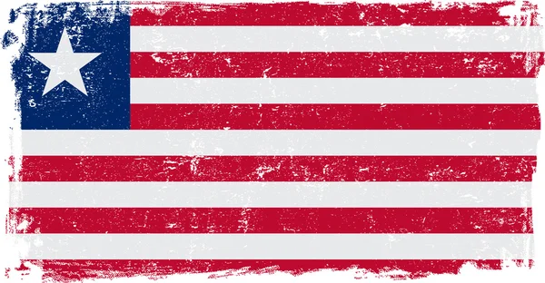 Liberia Vektor Flagge auf weiß — Stockvektor