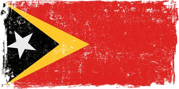 Bandiera vettoriale Timor Est su bianco — Vettoriale Stock