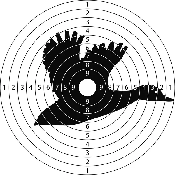 Tir de cible canard — Image vectorielle