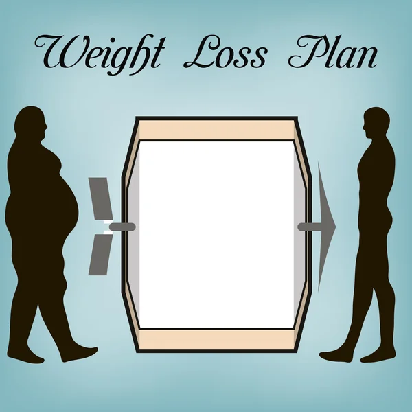 Weight Loss Plan — Stock Vector