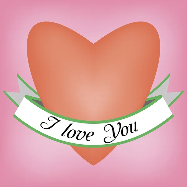 I love you heart — Stock Vector