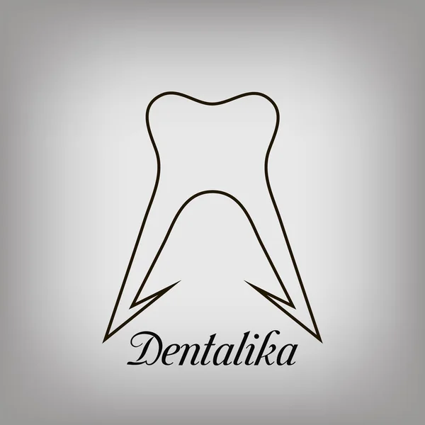 Передний зуб для печати или дизайна — стоковый вектор