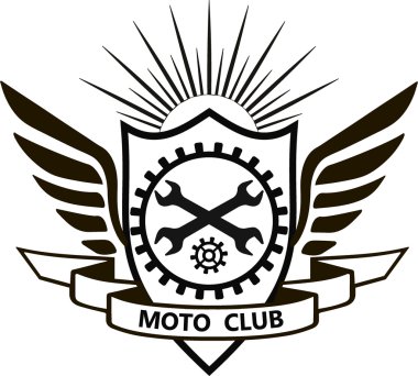 Moto club motosiklet etiket rozeti