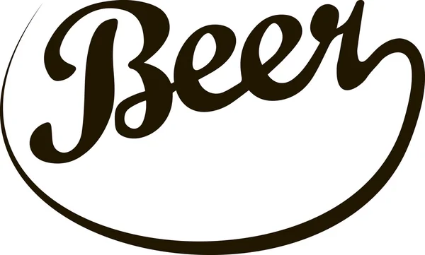 Cerveza de inscripción caligráfica — Vector de stock