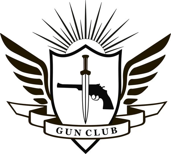 Gun Club vintage herby — Wektor stockowy