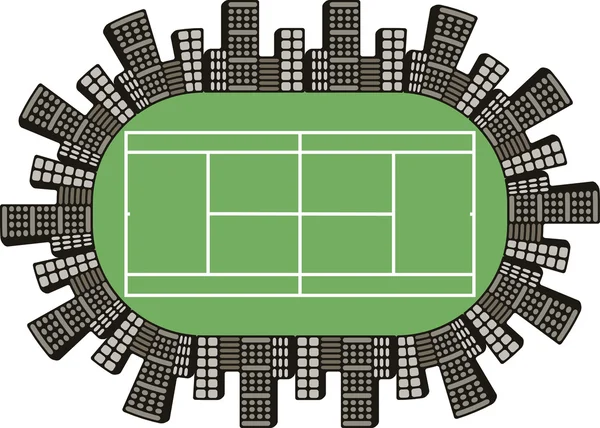 Logo kort tenisowy — Wektor stockowy