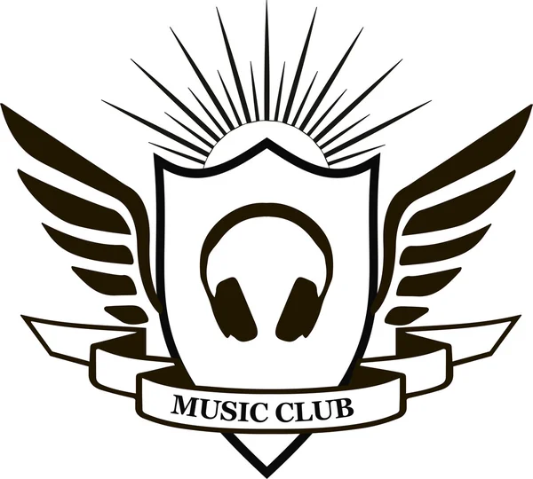 Klub muzyczny, vintage herby — Wektor stockowy