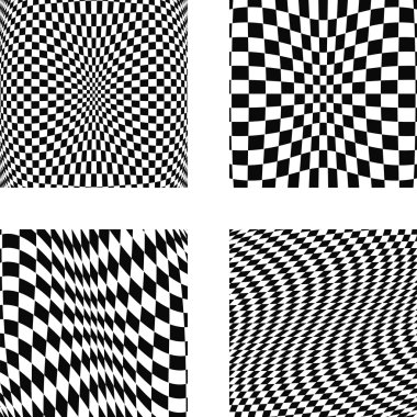 Set volumetric illusions clipart