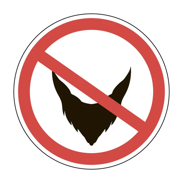 Podpisz brodę jest zabronione — Wektor stockowy