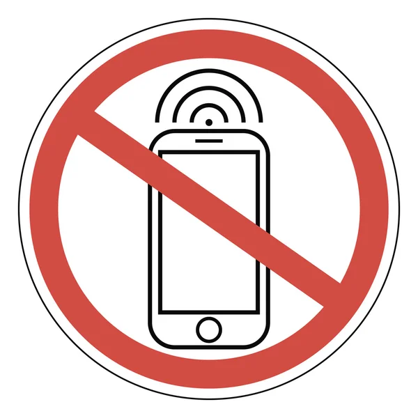 Zakaz logowania zabrania telefonu komórkowego — Wektor stockowy