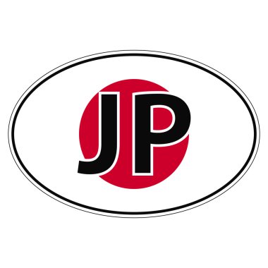 Araba üzerine etiket, Japonya bayrağı