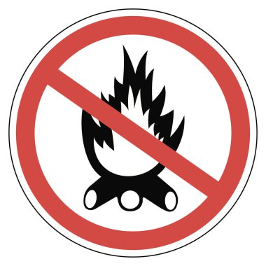 Sign campfires are prohibited clipart