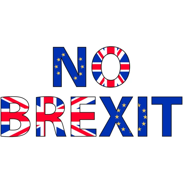 Nessuna bandiera Brexit — Vettoriale Stock