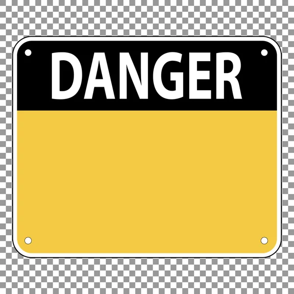 Plantilla signo de advertencia del peligro — Vector de stock