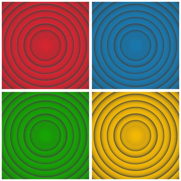 Pop arte retro desenhos animados círculos looney filme para design conceitual. Ilustração vetorial gradiente de meio-tom. Modelo de padrão de multi cor redonda — Vetor de Stock