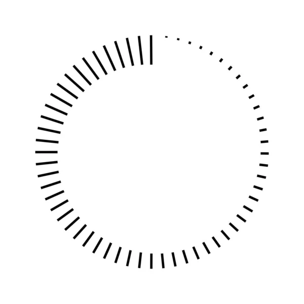 Ränder runt cirkeln logotyp nedräkning, vektor cirkulär ikon med ränder runt omkretsen, tidstecken — Stock vektor