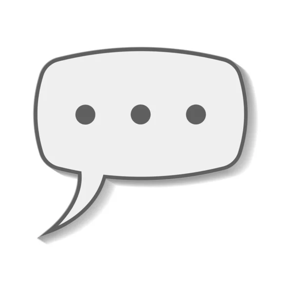Think oval bbs speech icon with three dots, vector cartoon comic bbs speech think sign — стоковый вектор