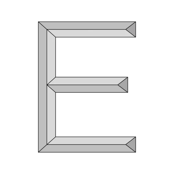 Logo dreidimensionaler Buchstabe e e, Vektor Großbuchstabe erster Buchstabe Alphabet E Logo Symbol Design-Vorlagen-Elemente — Stockvektor
