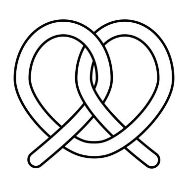 Yumuşak kraker düğümlü ekmek, vektör kraker fırın ürünü düğümle hamur yapılır.