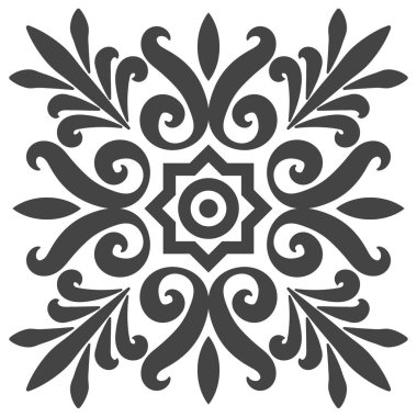 Ulusal etno desenli çiçekler bitki vektörü klasik etno desen