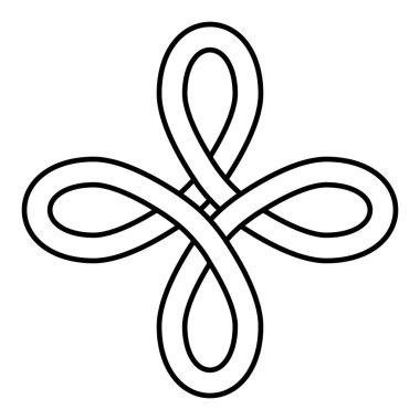 Kelt Heraldik Düğümü Bowen Sembol Vektörü Bowen Cross Gerçek Aşıklar Düğümü